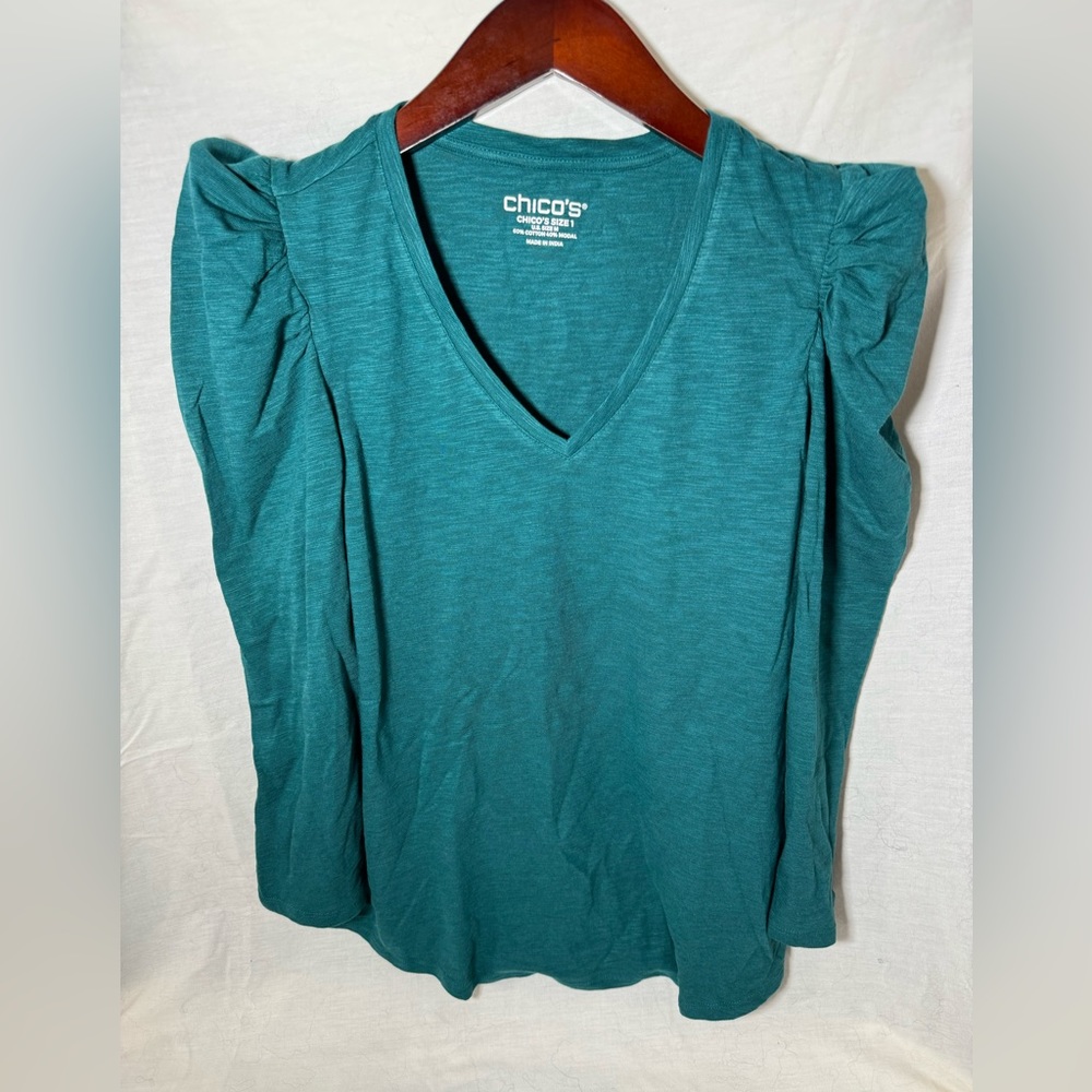 Chico’s V Neck Romantic Tee - Brand New